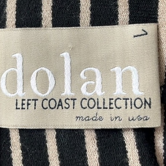 Anthropologie Dolan Black & Tan Striped Shadow Band Cropped Open Blazer Jacket - Picture 5 of 5